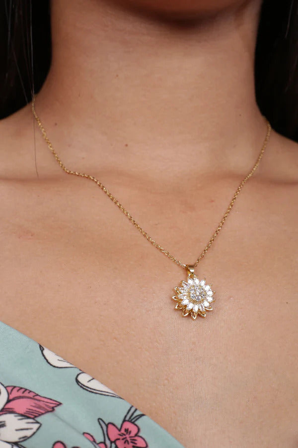 COLLAR GIRASOL BAÑADO 18K™
