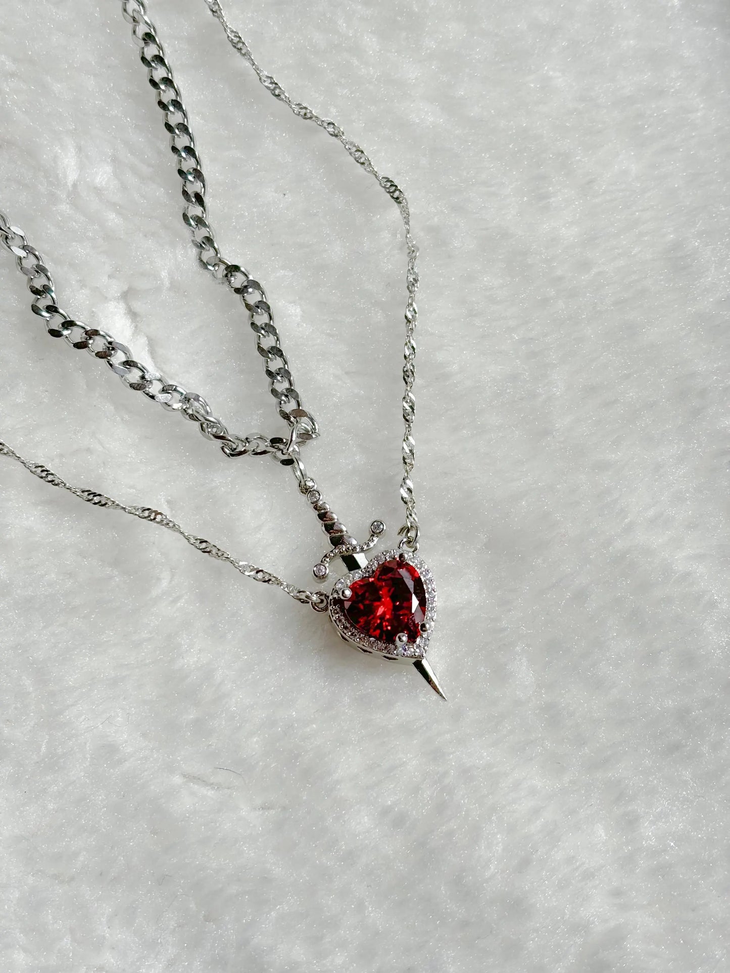 Corazón & Espada™ | Pareja de collares promesa