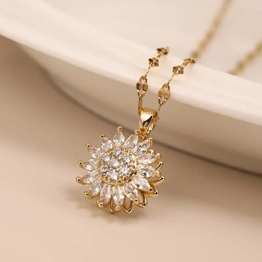COLLAR GIRASOL BAÑADO 18K™